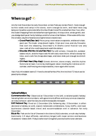example page 1 from our offline Travel Guide for United Arab Emirates
